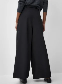 Pleated-waist ultra-wide pant
