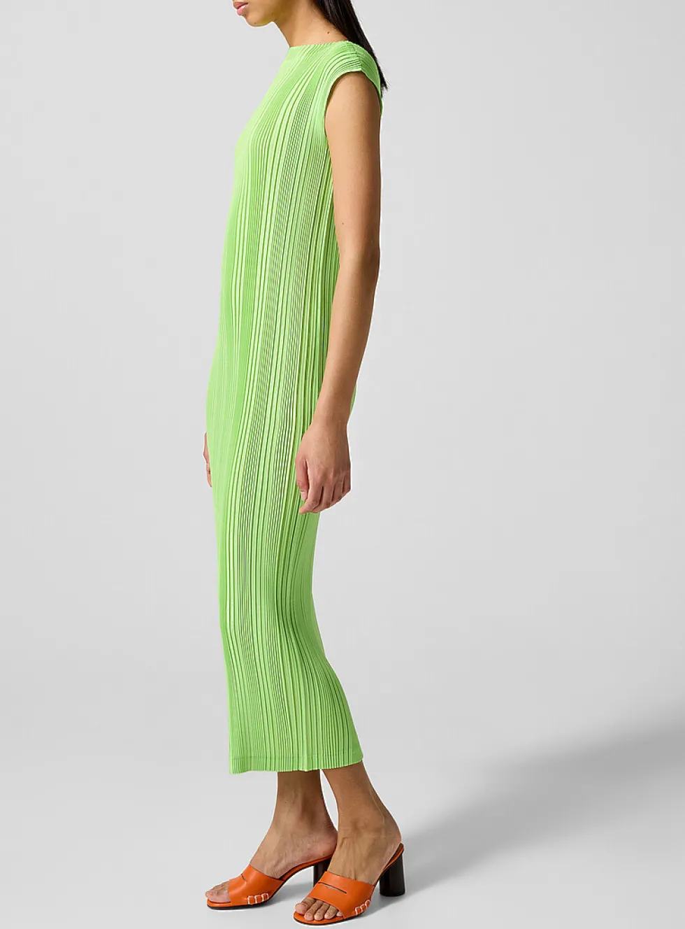 Pleats Please sleeveless midi dress
