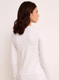Pointelle knit cardigan