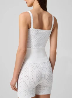 Pointelle knit fitted cami