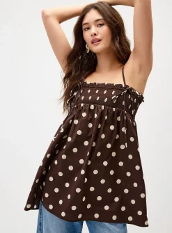 Polka dot babydoll cami