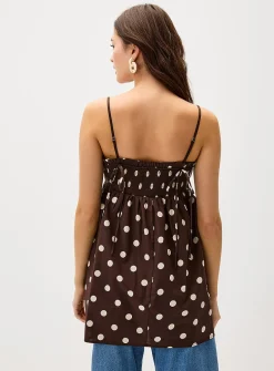 Polka dot babydoll cami