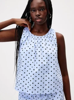 Polkadot poplin camisole
