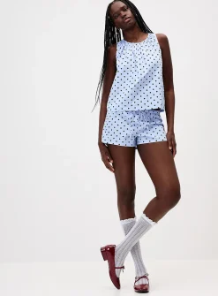 Polkadot poplin camisole