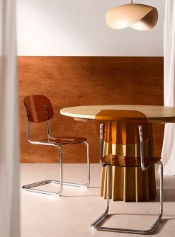 Polycarbonate and metal chairs