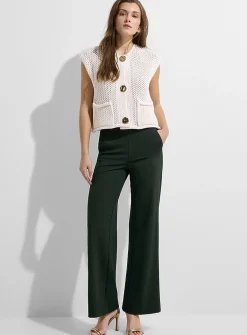 Ponte wide-leg pant