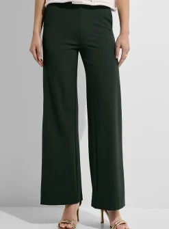 Ponte wide-leg pant