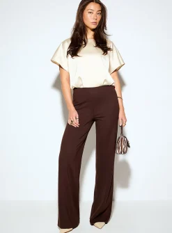 Ponte wide-leg pant