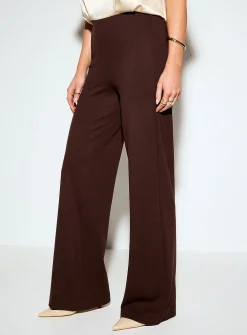 Ponte wide-leg pant