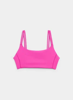 Pool Days D+ teal minimalist bralette