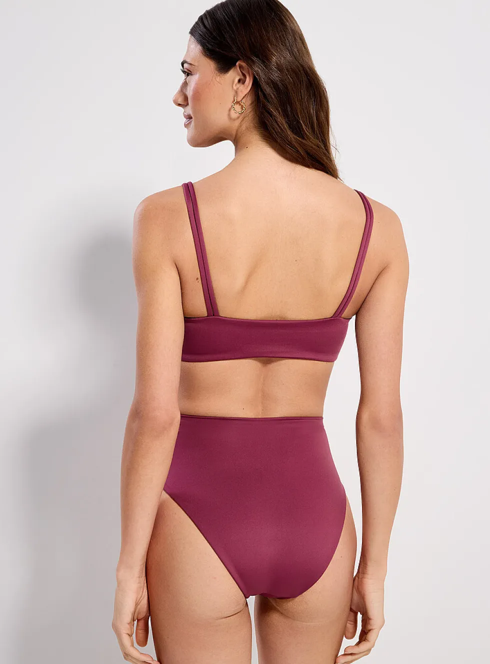 Pool Days D+ teal minimalist bralette