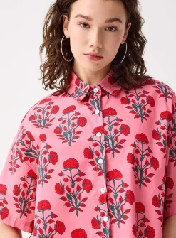 Pop print cropped shirt