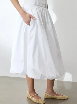 Poplin bubble skirt