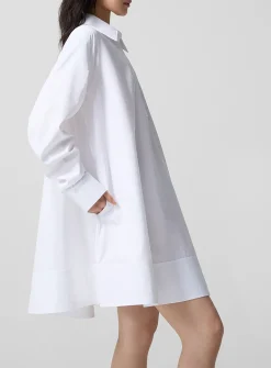 Poplin cropped shirtdress