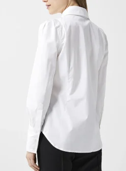 Poplin pleated shoulders shirt