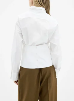 Poplin wrap shirt
