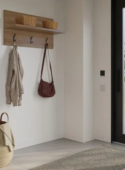 Porto shelf with hooks