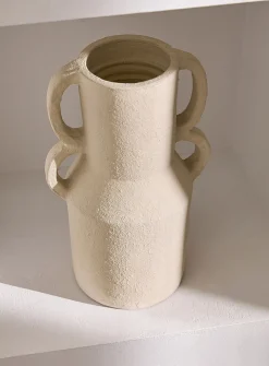 Poseidon cream-coloured terracotta vase