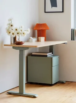 Powder-coated steel small filing cabinet