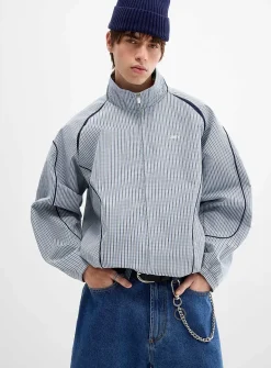 Practice mini-check windbreaker jacket
