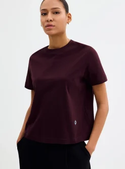 Printed back soft jersey T-shirt