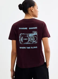 Printed back soft jersey T-shirt