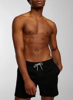 Printed compression-liner swim short