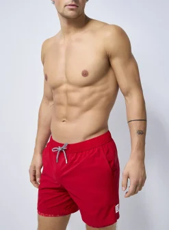 Printed compression-liner swim short