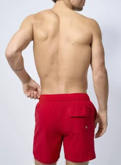 Printed compression-liner swim short