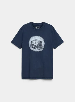 Printed faded jersey T-shirt