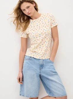 Printed lightweight crew-neck T-shirt