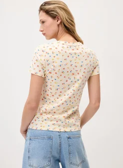 Printed lightweight crew-neck T-shirt