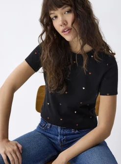 Printed lightweight crew-neck T-shirt