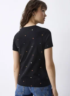 Printed lightweight crew-neck T-shirt
