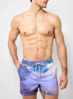 Printed stretch swim short