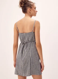 Printed tie-back dress