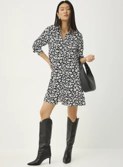 Printed ultra-long shirt