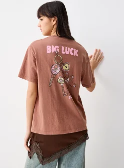 Printed washed T-shirt