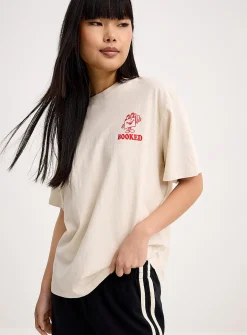 Printed washed T-shirt