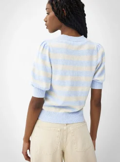 Puff short-sleeve plush sweater