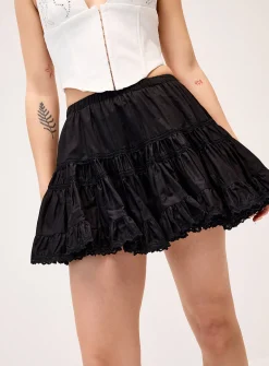 Puffy tiered miniskirt