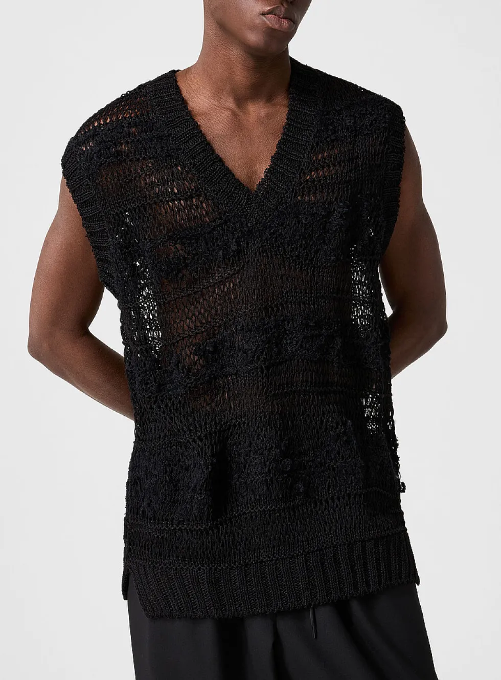 Pulled threads grunge sweater