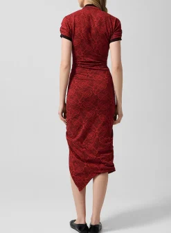 Pulling ruched polo dress
