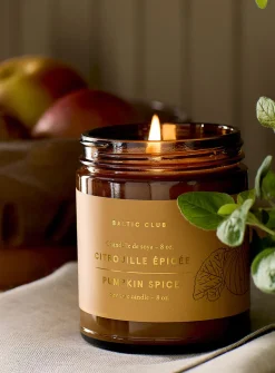 Pumpkin spice scented soy candle