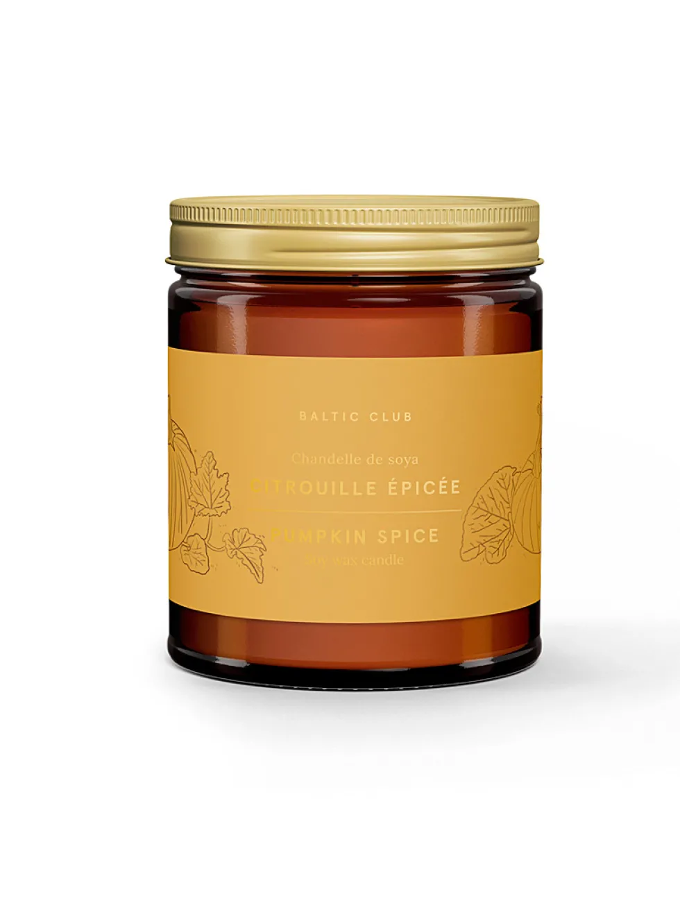 Pumpkin spice scented soy candle