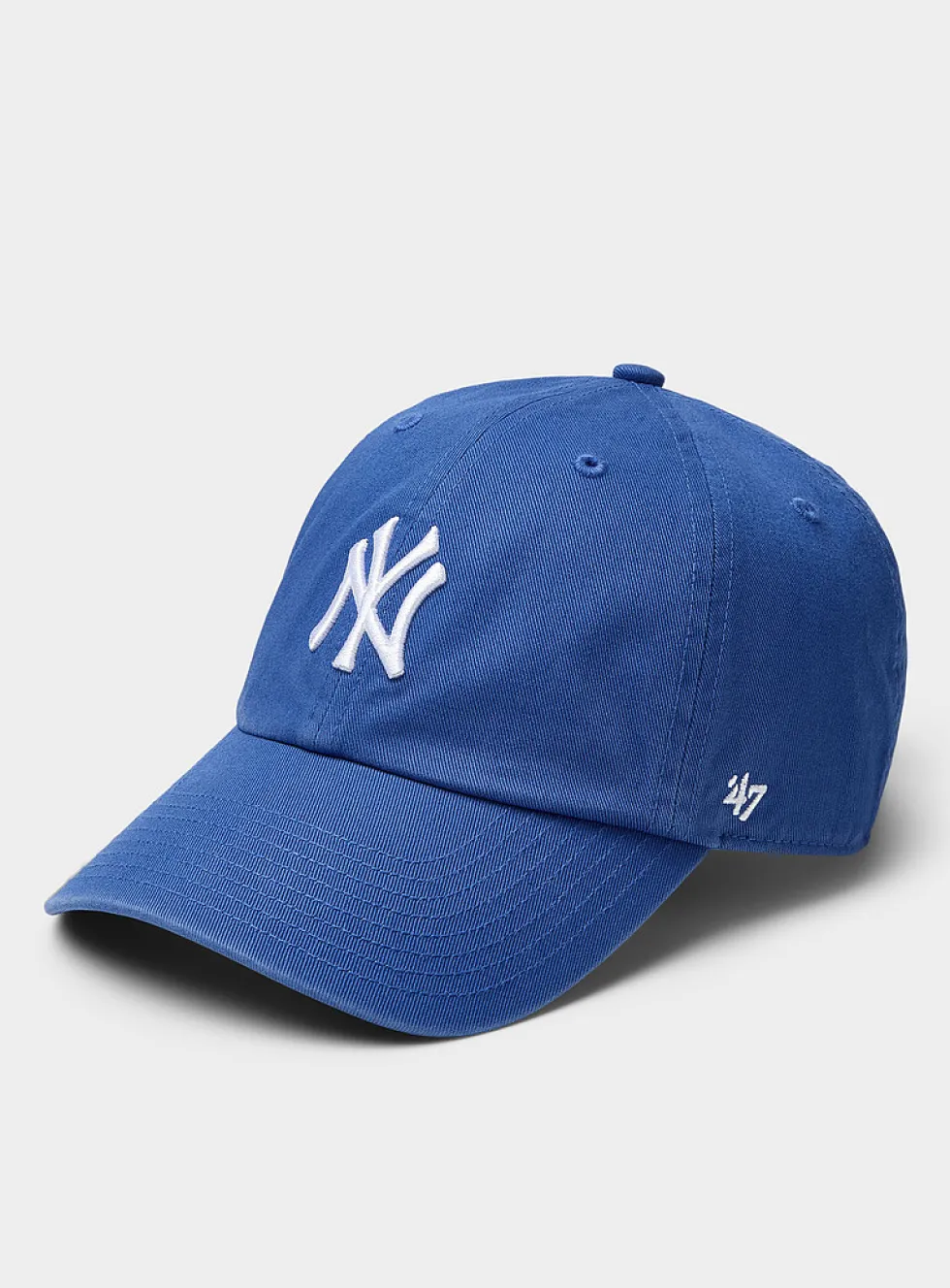 Pure blue embroidered Yankees baseball cap