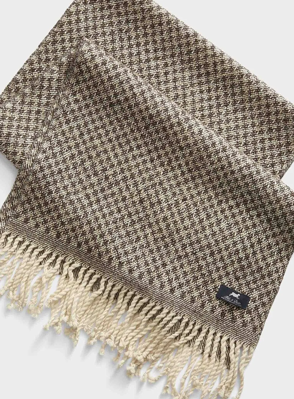 Pure Canadian wool fringed scarf