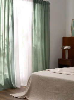 Pure cotton solid curtain