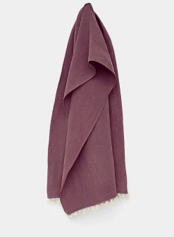 Pure linen and tassels shawl