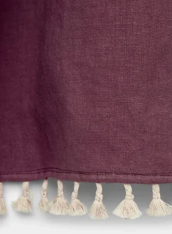 Pure linen and tassels shawl